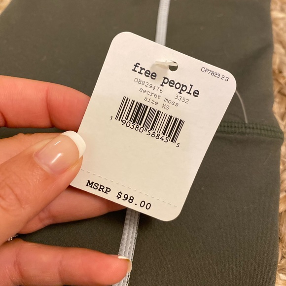 Free People You’re A Peach Leggings in Secret Moss - Picture 7 of 7